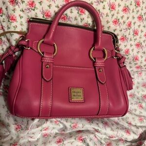 Dooney & Bourke Fuchsia Leather Satchel